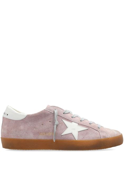 Sneakers super star in bianco e rosa Golden Goose - donna